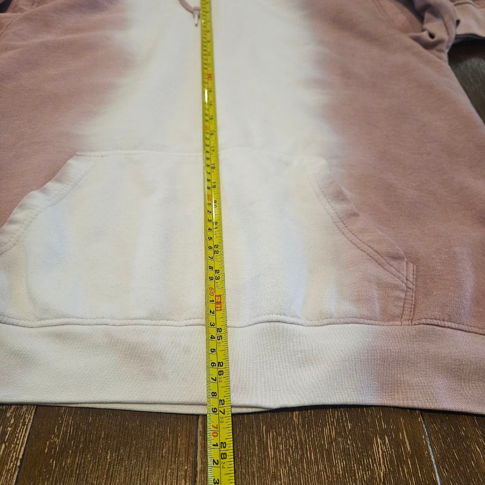 Women's PRETTYLITTLETHING Tie-Dye Hoodie Plus Size 16 Pink and White - Picture 9 of 10